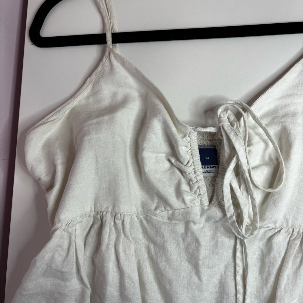 White Ditsy Tank Top